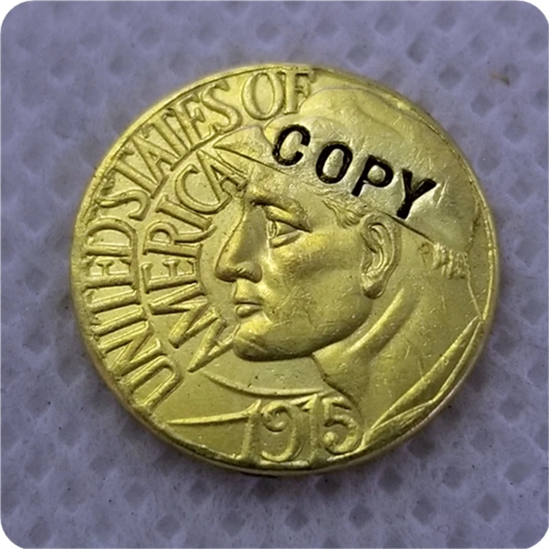 Копия копии США 1915 S PAN PAC Золотой доллар ($1) памятная копия монеты Бесплатная