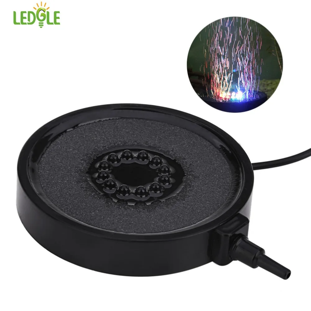 

LEDGLE Creative Fish Tank Light Submersible LED Light Decorative Underwater Lamp Air Bubble Lamp IP68 Color Changing Design