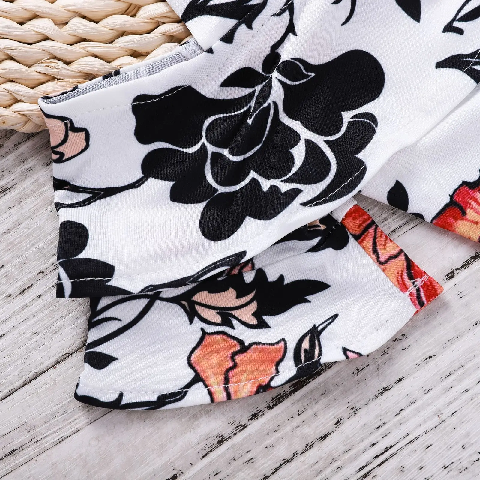 Летние цветочные новорожденный малыш девочка боди с коротким рукавом