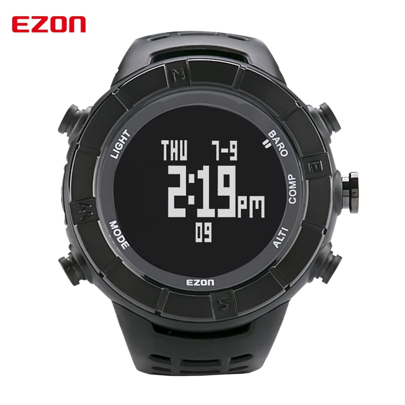 Часы наручные EZON H001 Мужские Цифровые спортивные многофункциональные с компасом