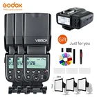Бесплатная доставка DHL 3x Godox V850II GN60w литий-ионный аккумулятор 2,4G Беспроводная вспышка X System Speedlite Flash + X1T-CNSFO триггер для Canon Nikon Sony