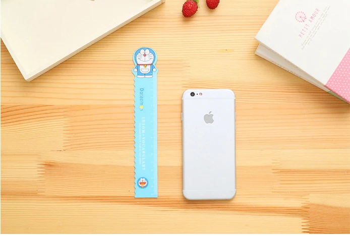2 шт. 15 см Новинка магнит Hello kitty Doraemon Гибкая Магнитная Линейка Инструмент для измерений прямая Линейка рекламный подарок канцелярские принадлежности