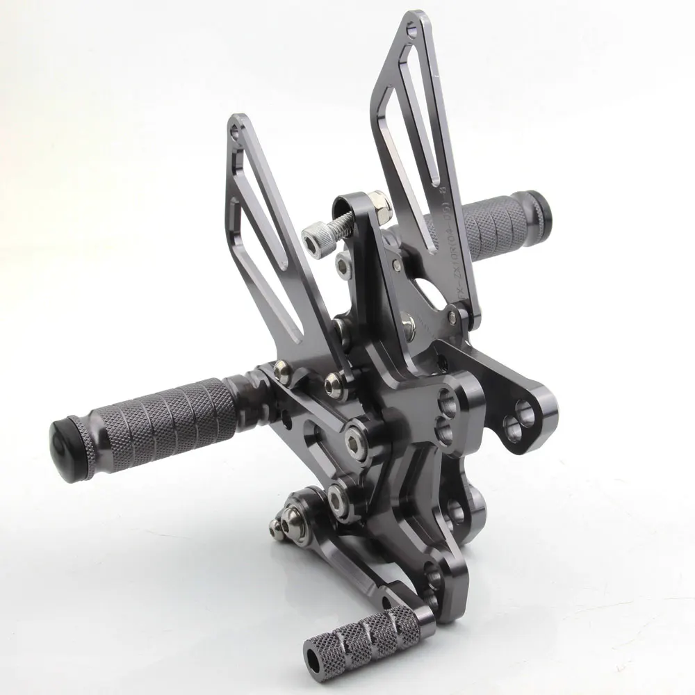 

For Kawasaki Ninja ZX10R CNC Titanium Aluminum Adjustable Rearsets Foot Pegs ZX-10R 2011 2013 2014 2015 2016