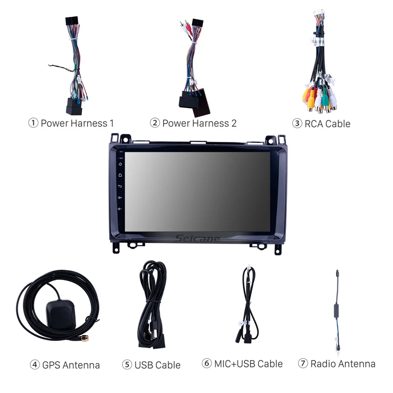 Seicane 1Din 9 дюймов Android 0 автомобильный Радио GPS мультимедийный плеер для VW Crafter Mercedes