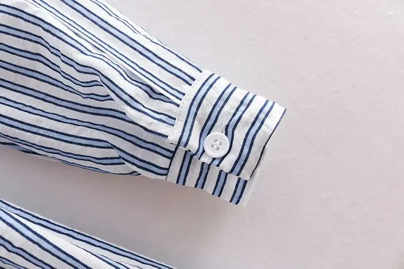 Женское платье-рубашка Heydress Повседневное платье в полоску с длинным рукавом и