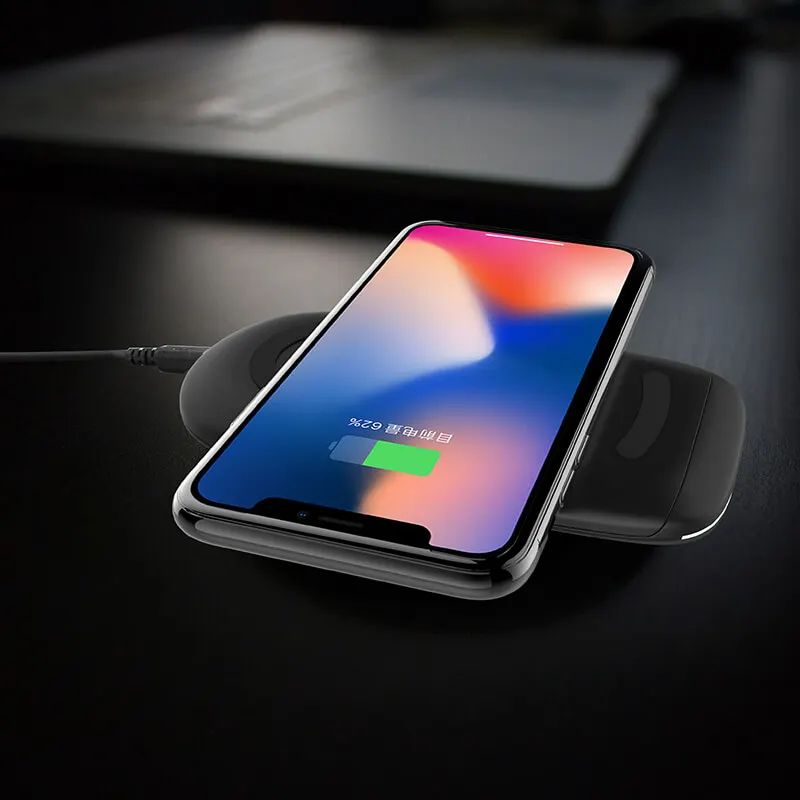 Беспроводное зарядное устройство Qi 10 Вт для iPhone X Samsung S10 S9 S8 мобильный телефон