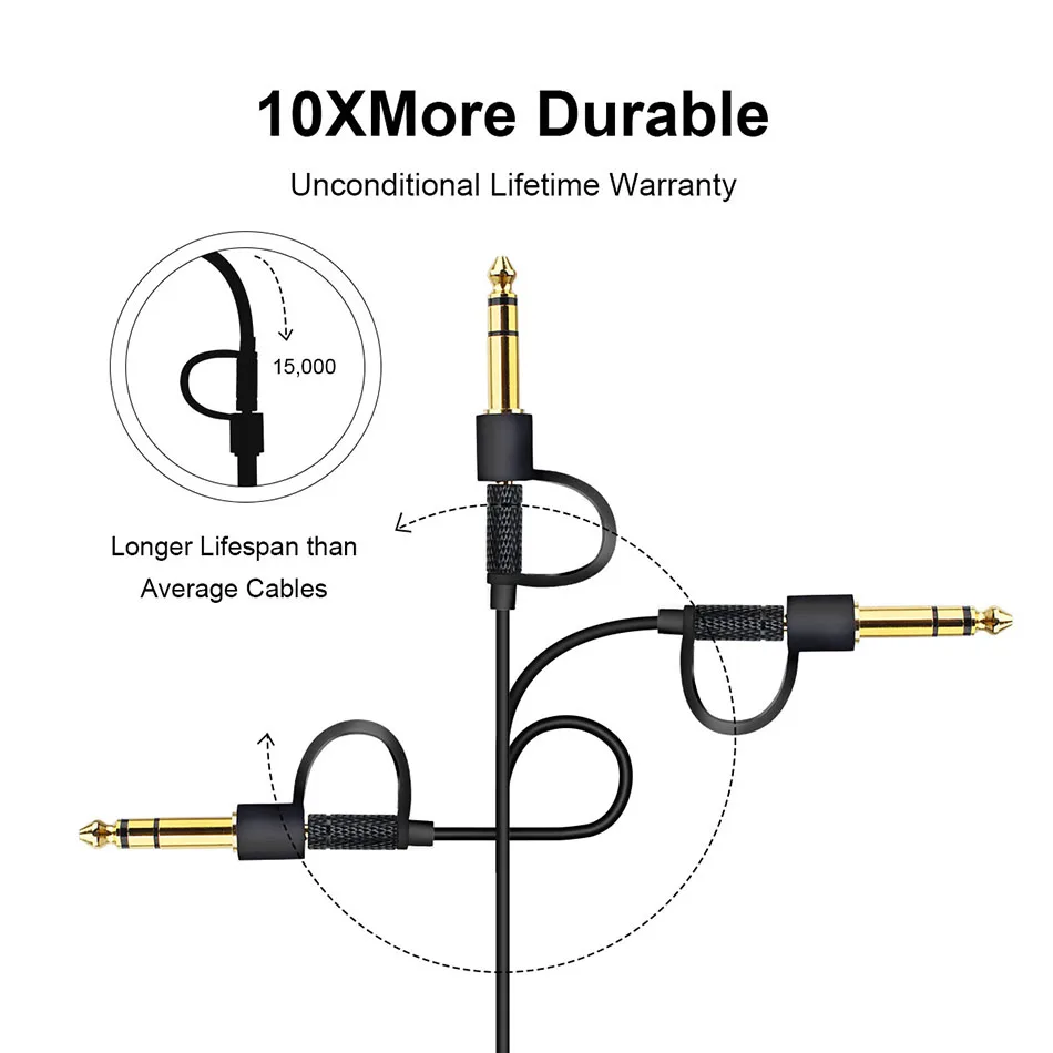 Oneodio Dual Jack 3 5 мм до 6 35 адаптер аудио кабель для микшер усилитель Динамик