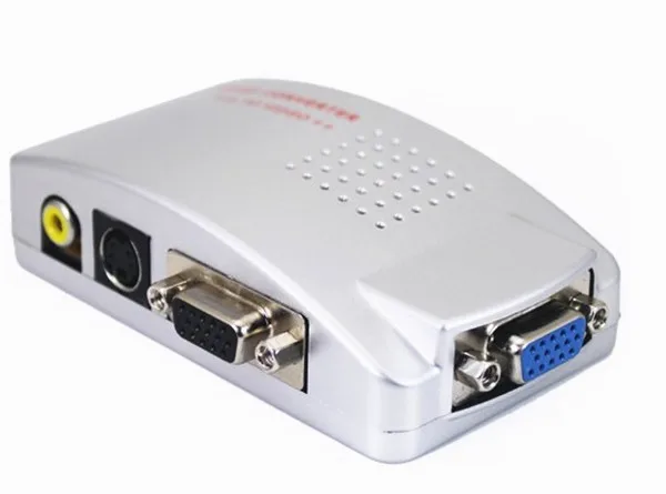 2 шт. VGA к ТВ AV RCA адаптер сигнала конвертер видео переключатель Box разъем|box sample|box