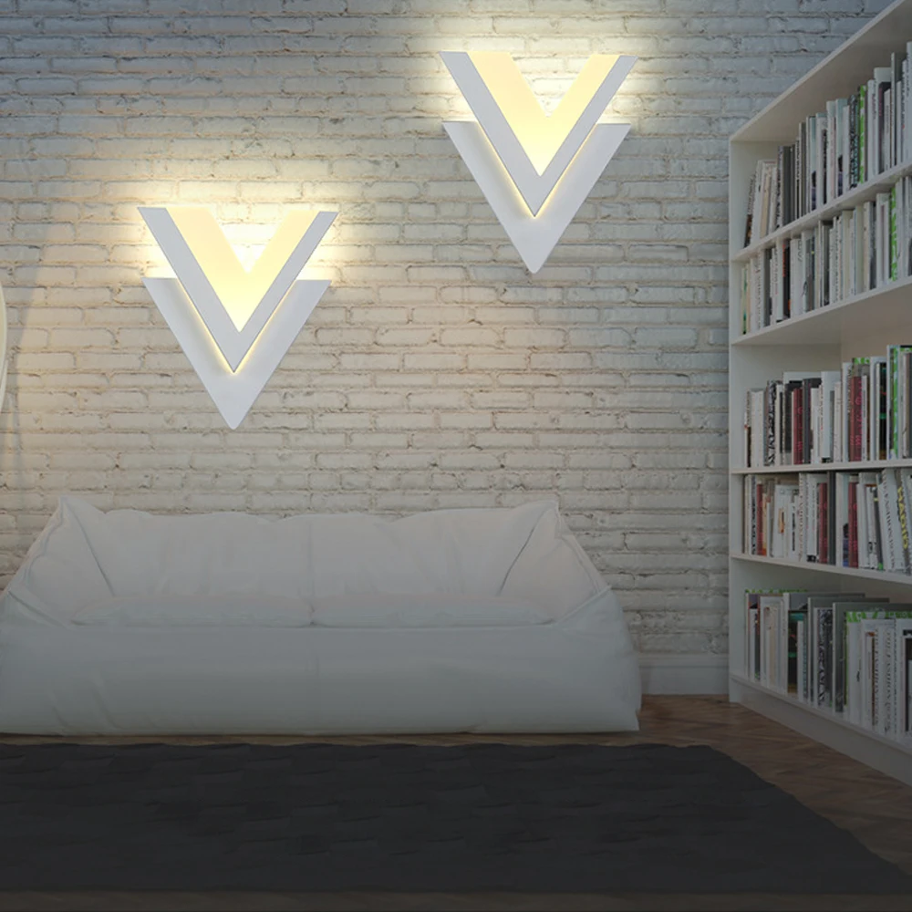 Новый V-образный настенный светильник светодио дный простой проход коридора