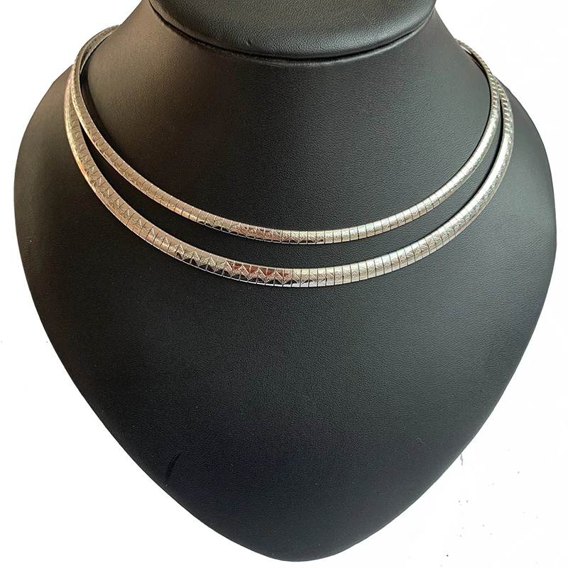 Women Choker Stainless Steel Jewelry Necklace Gold Filled Collar Chain New Style For Girl - Окраска металла: SILVER