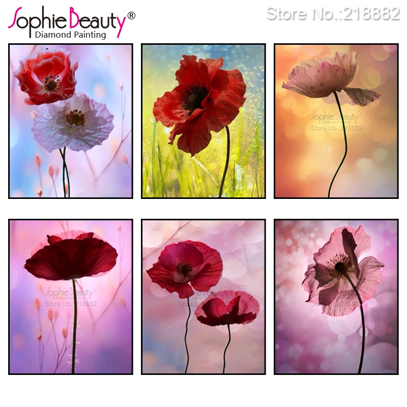 

New Diy diamond painting cross stitch square handcraft embroidery resin needlework mosaic kit beauty flower wall sticker arts