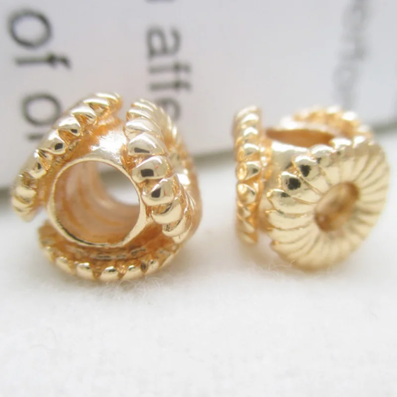 K цвет золотой медь Подсолнух прокладка большого отверстия бусины для