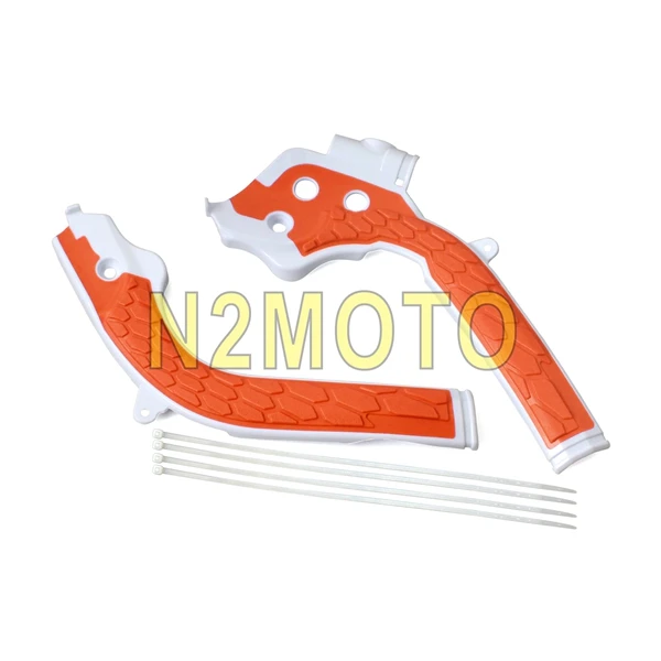 white orange 4 цвета Мотокросс X-Захваты рамка Защита Frameguards для KTM SXF 250 350 450 SX 125 250 EXC-F 250 350 450 EXC 125 250 300 ТПИ - Цвет: white orange