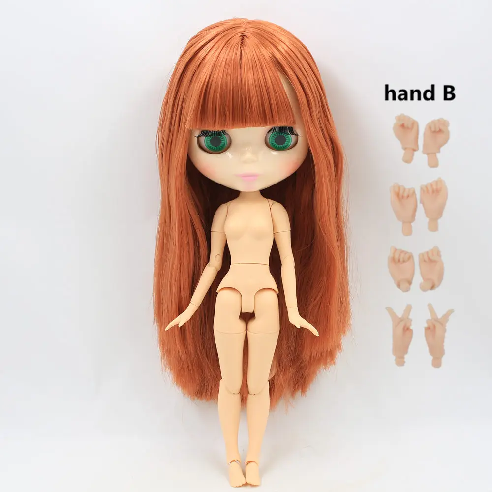like the picture Ледяной обнаженный завод Blyth кукла серии No. 260BL0484 красный каштановый волос белая кожа 1/6 суставное тело Neo - Цвет: like the picture