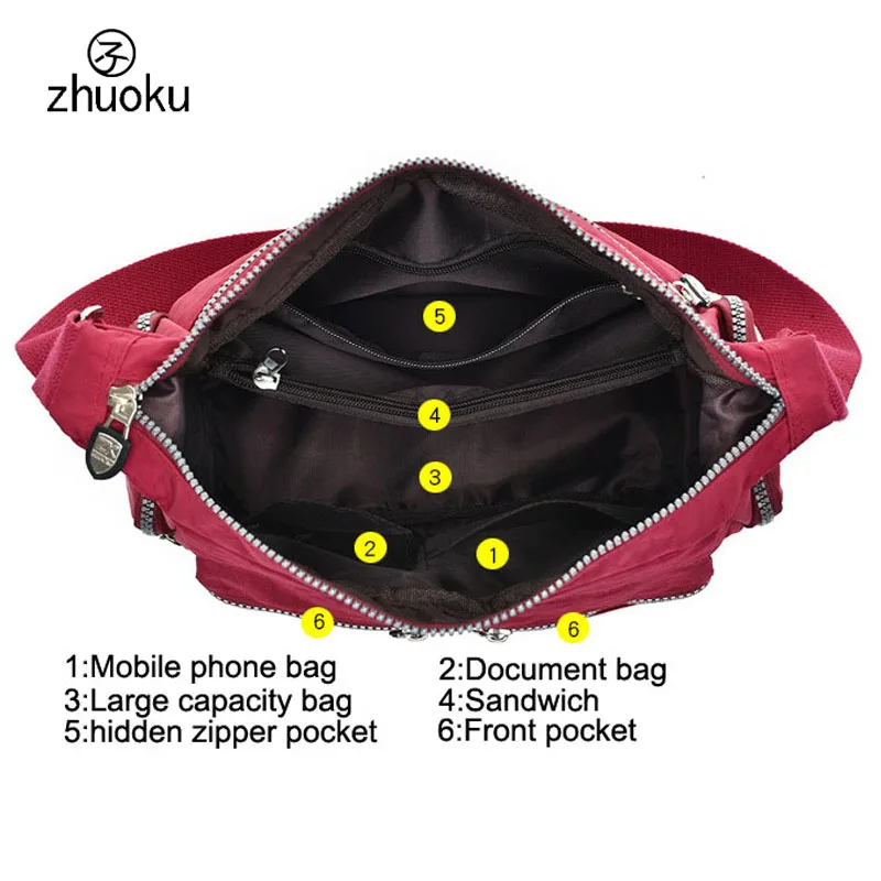 Женская сумка-мессенджер с несколькими карманами женские сумки через плечо для