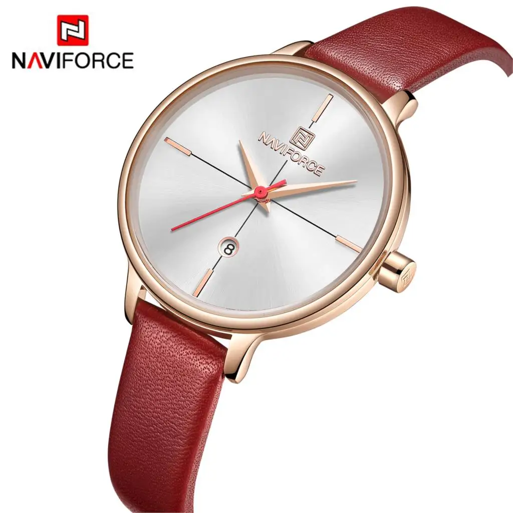 Часы NAVIFORCE женские кварцевые милые модные повседневные водонепроницаемые
