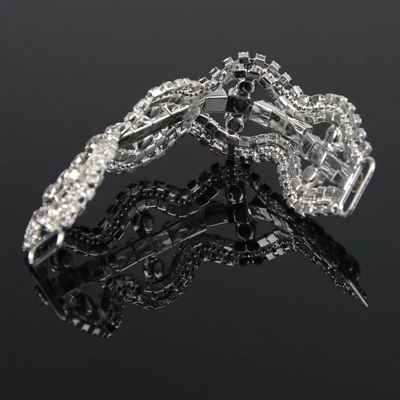30 Pcs Rhinestone Bikini Connectors Buckle Chain Crystal Trim Trimming For Swimming Wear Decoration 12.3x3cm | Дом и сад