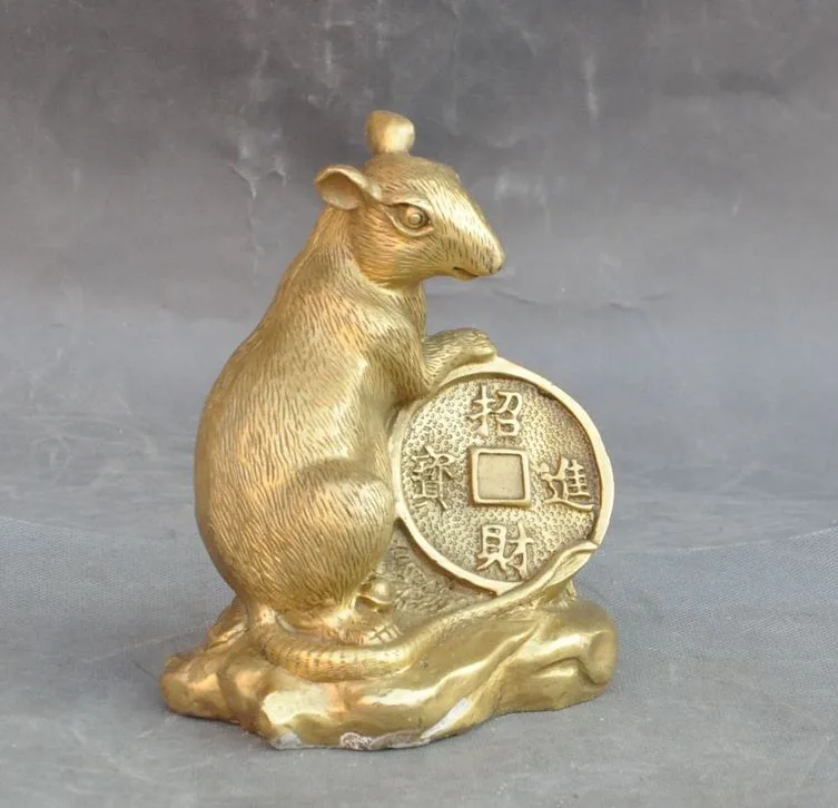Статуэтка мыши крысы монета деньги yuanbao 6 дюймов