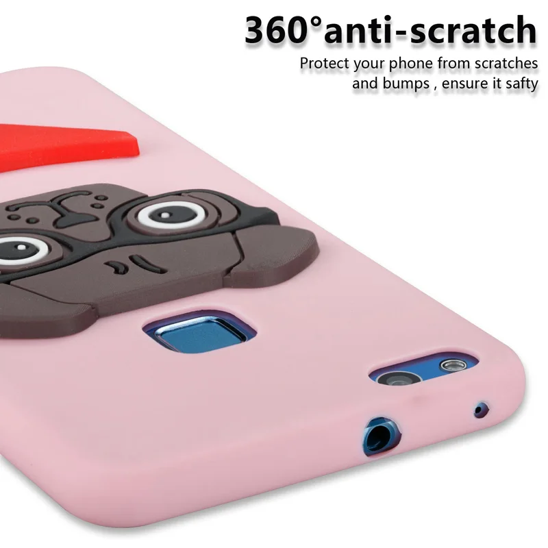 Anti-scratch Dog Phone Soft TPU Silicone Cover Shell for Huawei P8Lite 2017 P9Lite Mini P10 Lite Mate 10 PRO Honor 6A 7X Case |