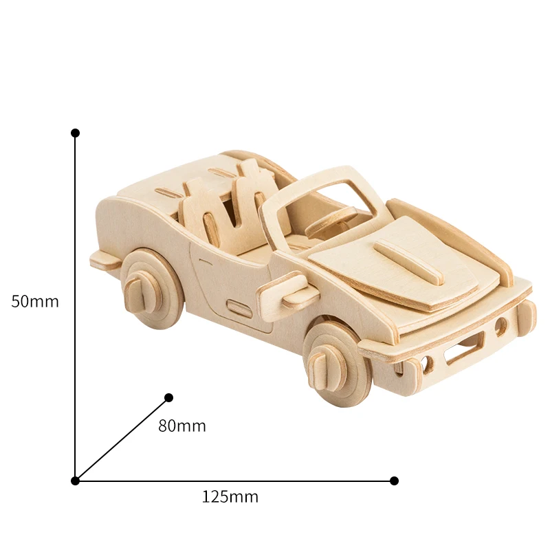 Robotime DIY 3D деревянный автомобиль грузовик игра-головоломка для детей натуральный цвет игрушка модель строительные наборы Развивающие хобби подарок JP237
