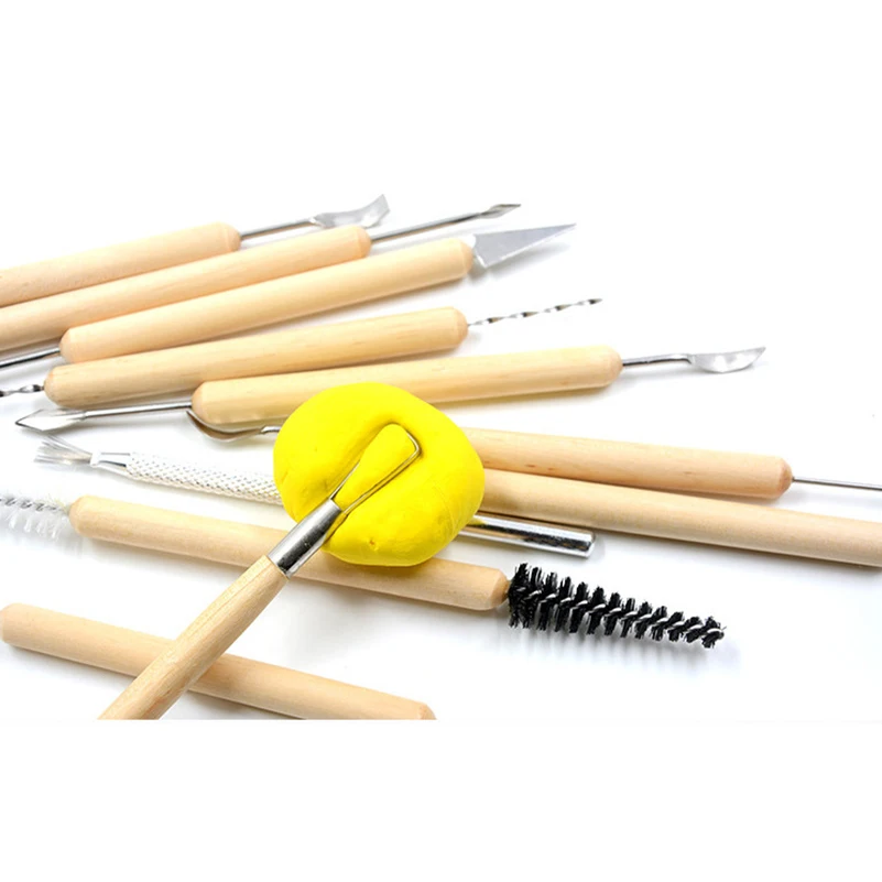 11 шт./компл. Профессиональные нержавеющей деревянный Fimo Полимерная глина