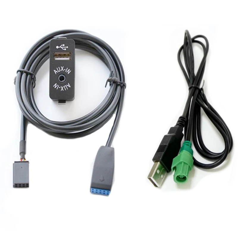 Biurlink 2 стиля USB/AUX переключатель автомобильный аудиоразъем Aux вход зарядный
