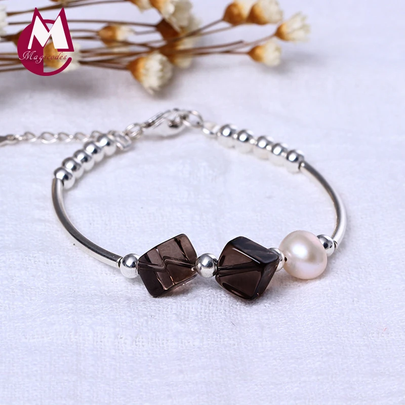 Женский браслет из серебра 925 пробы с искусственными камнями|bracelets for|bracelets for