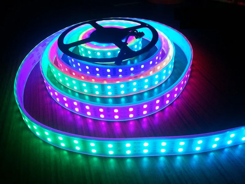 Двухрядсветодиодный Светодиодная лента TM1812 IC 5050 20 м Dream Color RGB 120