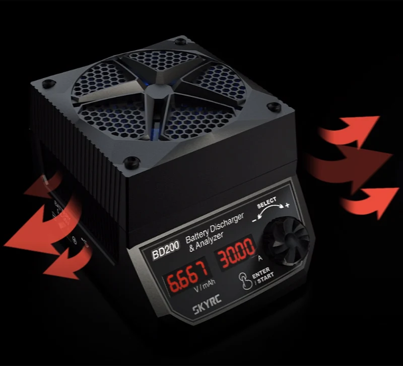 Разрядник и анализатор батареи SKYRC BD200 200 Вт 30A для LiPo LiFe LiHV NiCd NiMH Pb Battery|Детали