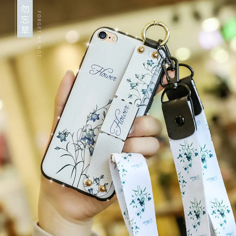 Чехол с ремешком на запястье для Xiaomi mi 9 SE 8 Lite mi Max 2 5X A1 6X A2 Play Lanyard Strap Cover для Red mi Note 7 5 4X4 6A 6 Pro 5 Plus