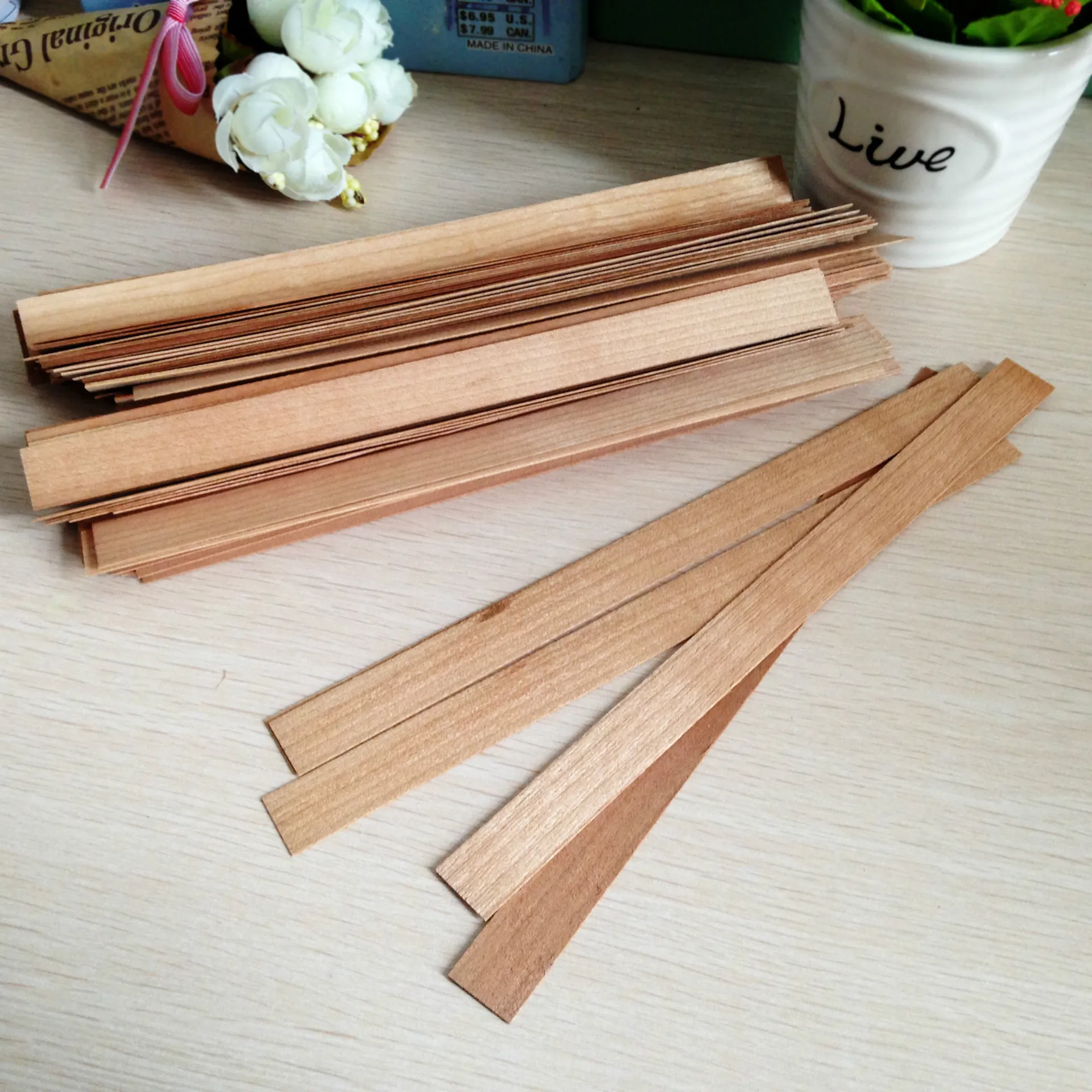 30 шт. CHUANGGE свечи фитили Здоровый Деревянный соевый воск DIY свеча делая деревянные фитили для соевого парафинового воска