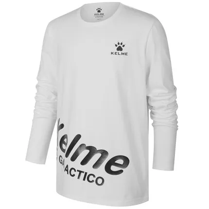KELME/дизайнерский Детский свитер; хлопковая Футболка для мальчиков; детская одежда с длинными рукавами; 3973009 - Цвет: White
