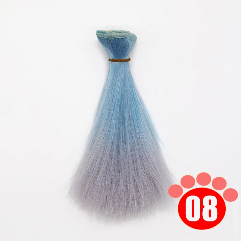 colour 08 Msiredoll bjd парик аксессуары 1 шт. 15*100 см или 25*100 см волосы куклы для 1/3 1/4 1/6 прямые волосы bjd парик diy - Цвет: colour 08
