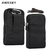 haissky new sports wallet mobile phone bag for multi phone model hook loop belt pouch holster bag pocket outdoor army cover case