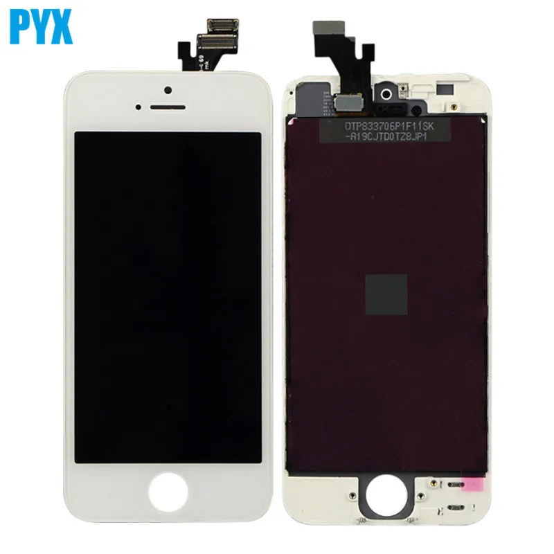 ЖК-экран для iPhone 5 шт./лот с сенсорным дигитайзером в сборе черный белый