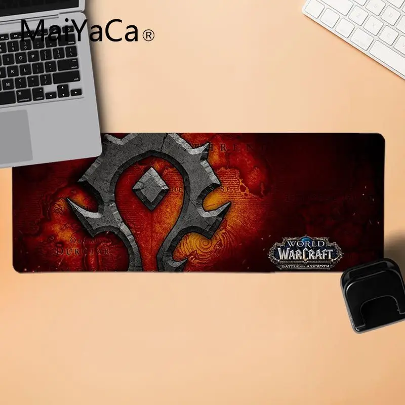 MaiYaCa игровой коврик для мыши World of Warcraft символика Орды красивый коврик для мышки в стиле аниме Удобная мышка коврик игровая защелка для мыши - Цвет: LockEdge 30X90cm