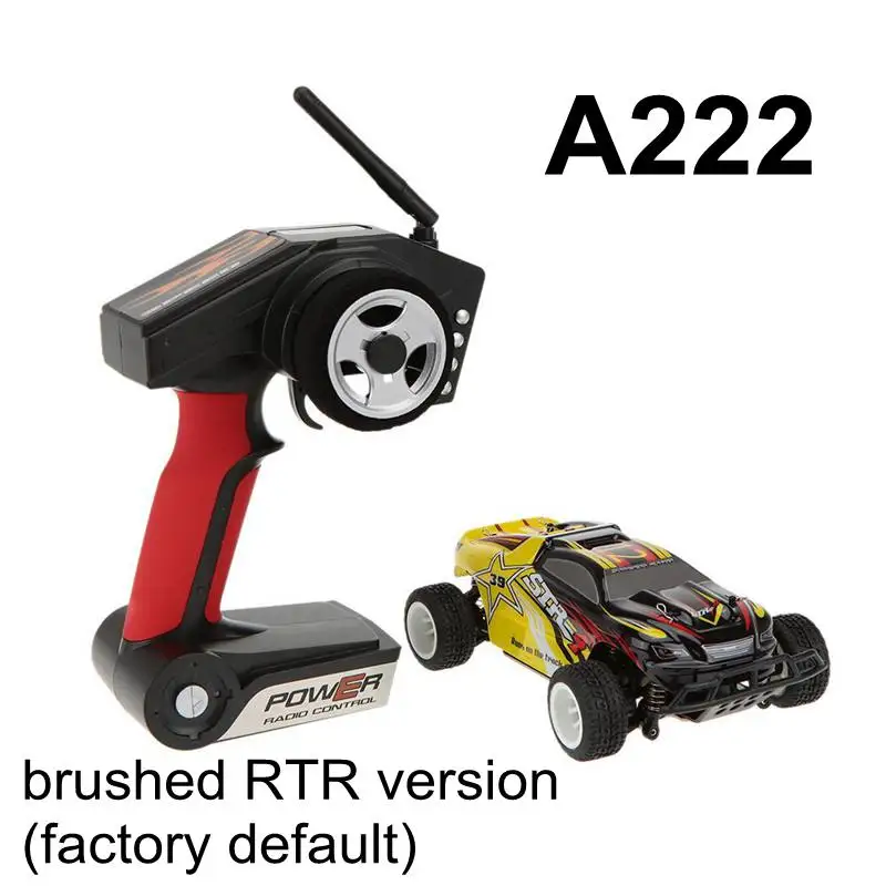 A222 brushed RTR RC WLtoys A202 A212 A222 A232 A242 A252 1:24 автомобиля ударная установка RTR бесщеточная модернизация EZRUN 2030 мотор 18A ESC AX5S 2,4 г радио - Цвет: A222 brushed RTR