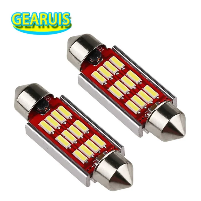 100 шт. гирлянда 36 мм 39 41 Светодиодная лампа C5W C10W CANBUS неполярная 12 SMD 4014