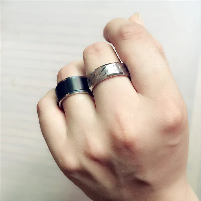 Кольцо-Спиннер для мужчин и женщин нержавеющая сталь 12 мм