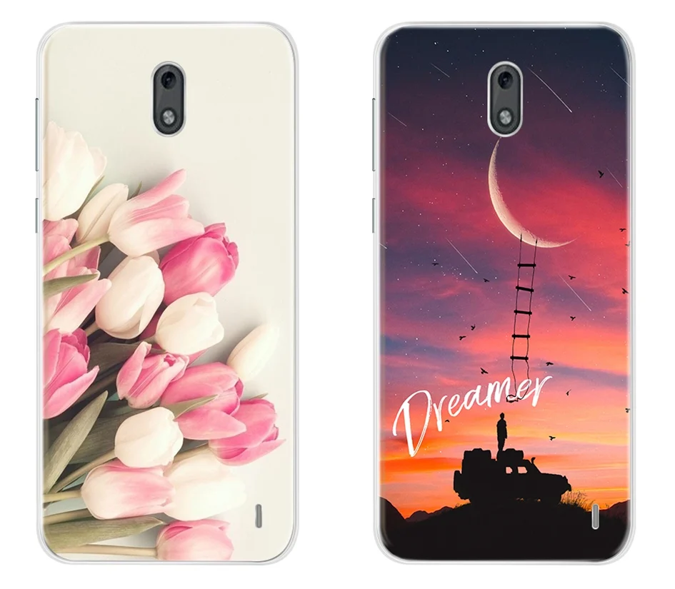Мягкий чехол для телефона Nokia 2 прозрачный силикон ТПЭ бампер для Nokia 2 задняя крышка Nokia2 TA-1029 TA-1035 милые чехлы с принтом