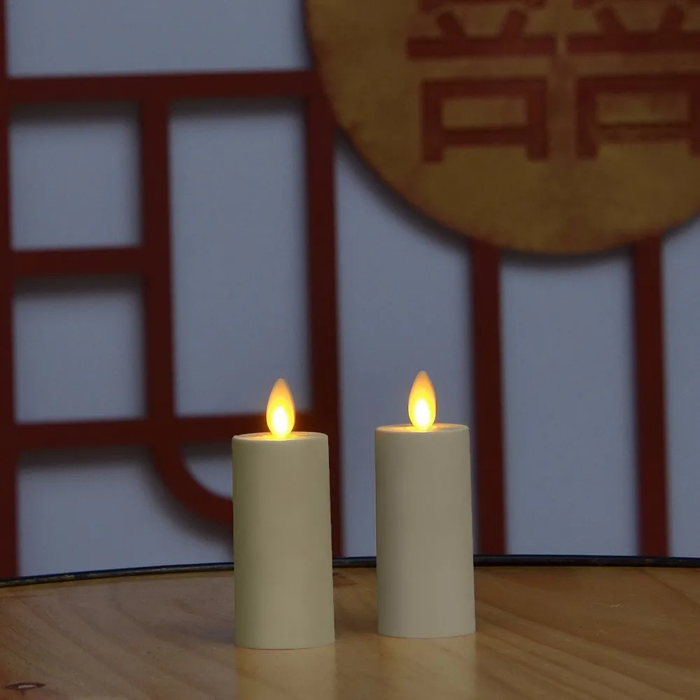 2Pcs Luminara Battery Flameless Votive Candles Electronic Led for Home Church Wedding Decor With Remote/Timer | Дом и сад