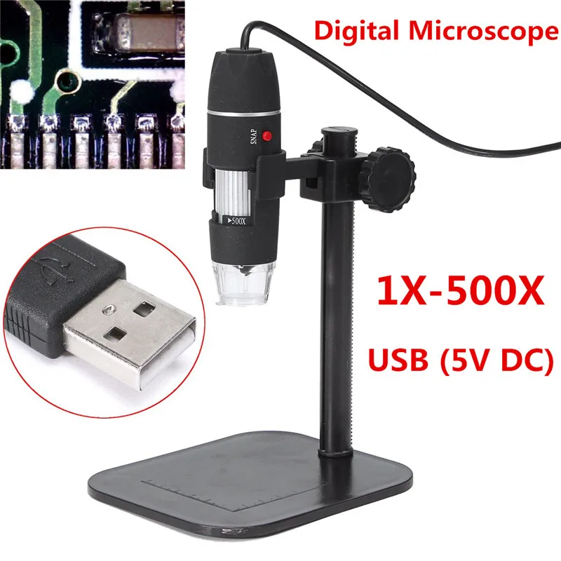 DANIU 5MP 8 светодиодный USB цифровой камеры микроскоп Лупа лифт стенд 1X-500X 5V DC видео