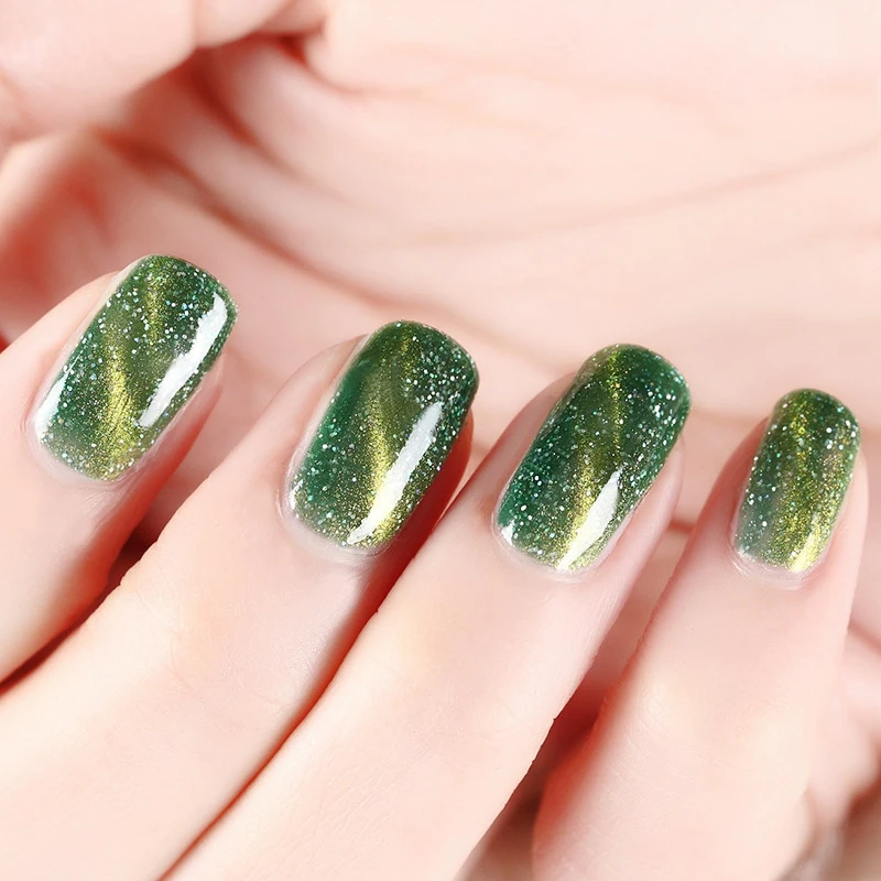 6pcs Nail Polish Glue Mermaid Charm Glass Star Gold Light Super Bright Gradient 3D Magnet Detachable Vat Eye | Красота и здоровье