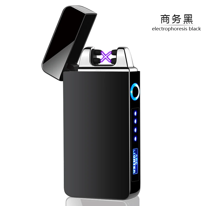 Светодиодный дисплей питания usb зарядка импульсная Зажигалка Горячая двойная дуга сигара плазменная Зажигалка Ветрозащитная электронная зажигалка
