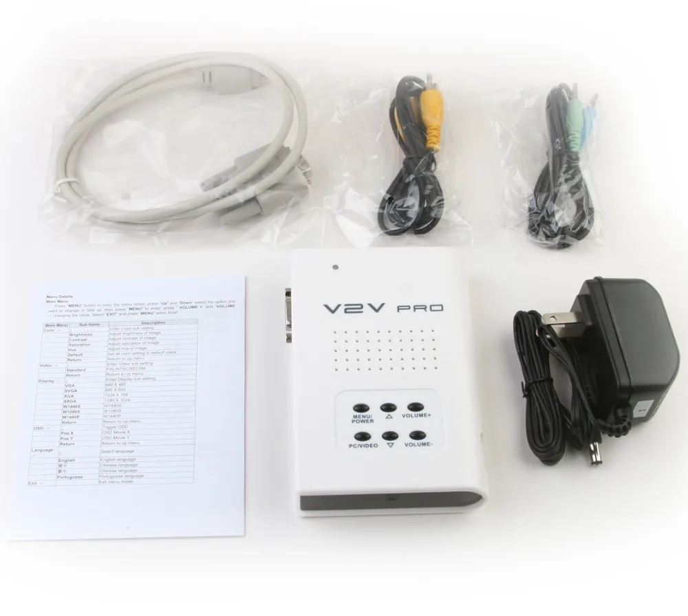 GENIATECH Mygica V2V Pro AV/CVBS/S-video to Vga видео конвертер для Ps2/Ps3/wii/XBox360/VHS