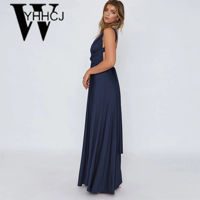 WYHHCJ 2018 vestido сексуальное летнее платье с открытой спиной 7 цветов на шнуровке