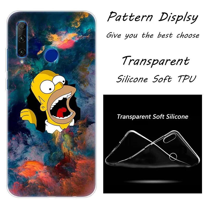 011 Модный мягкий силиконовый чехол Homer Simpson для Huawei Honor 20 20i 10 9 8 Lite 8X 8C 8A 8S 7S 7A Pro View 20 - Цвет: 011