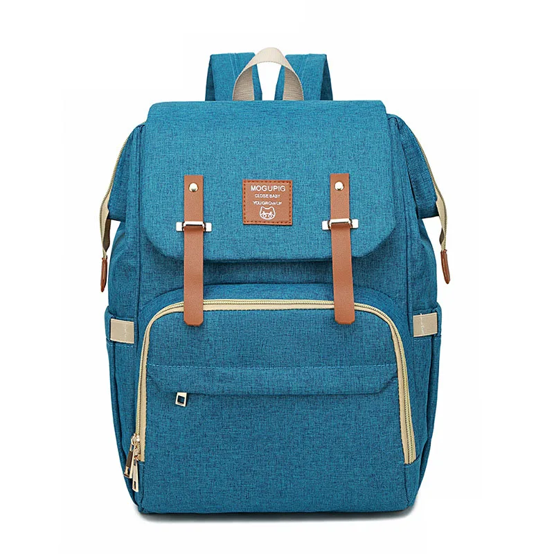 Baby Diaper Bag Backpack Mummy Daddy USB Backpack Stroller Nappy Bag Waterproof Oxford Handbag Nursing Bags Kits Maternity Bags - Цвет: light blue