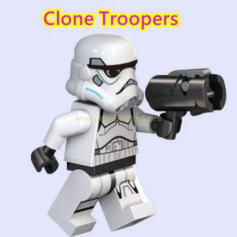 Clone Troopers Звездные войны, клон, штурмовик, Ewok Jabba Han Solo Leia, принцесса Дарт Вейдер, Звездные войны, игрушки для детей, строительные блоки, Звездные войны - Цвет: Clone Troopers