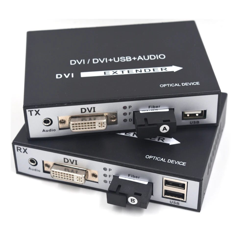 DVI оптоволоконные медиаконвертеры 20 км без потери задержки поддерживаемые